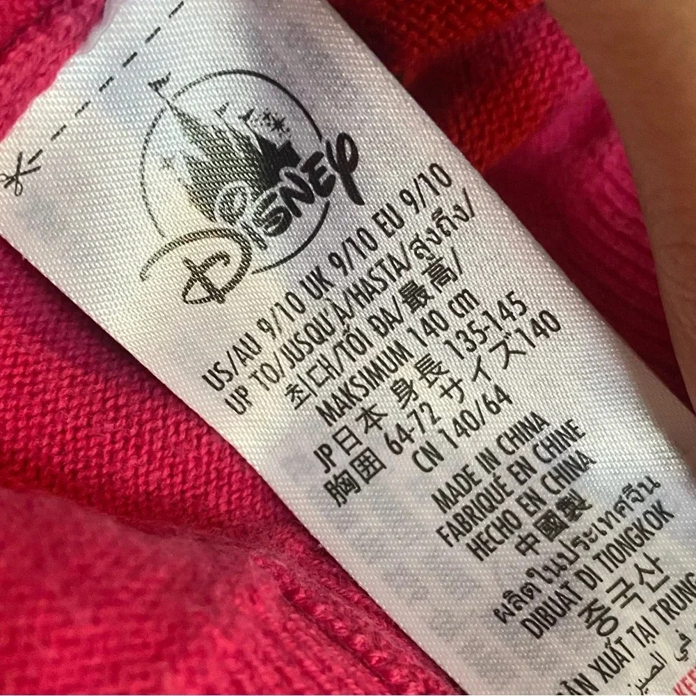 Disney Mickey and Minnie Mouse Kids Cashmere Cardigan Size 9/10 Pink Embroidered - Picture 3 of 6